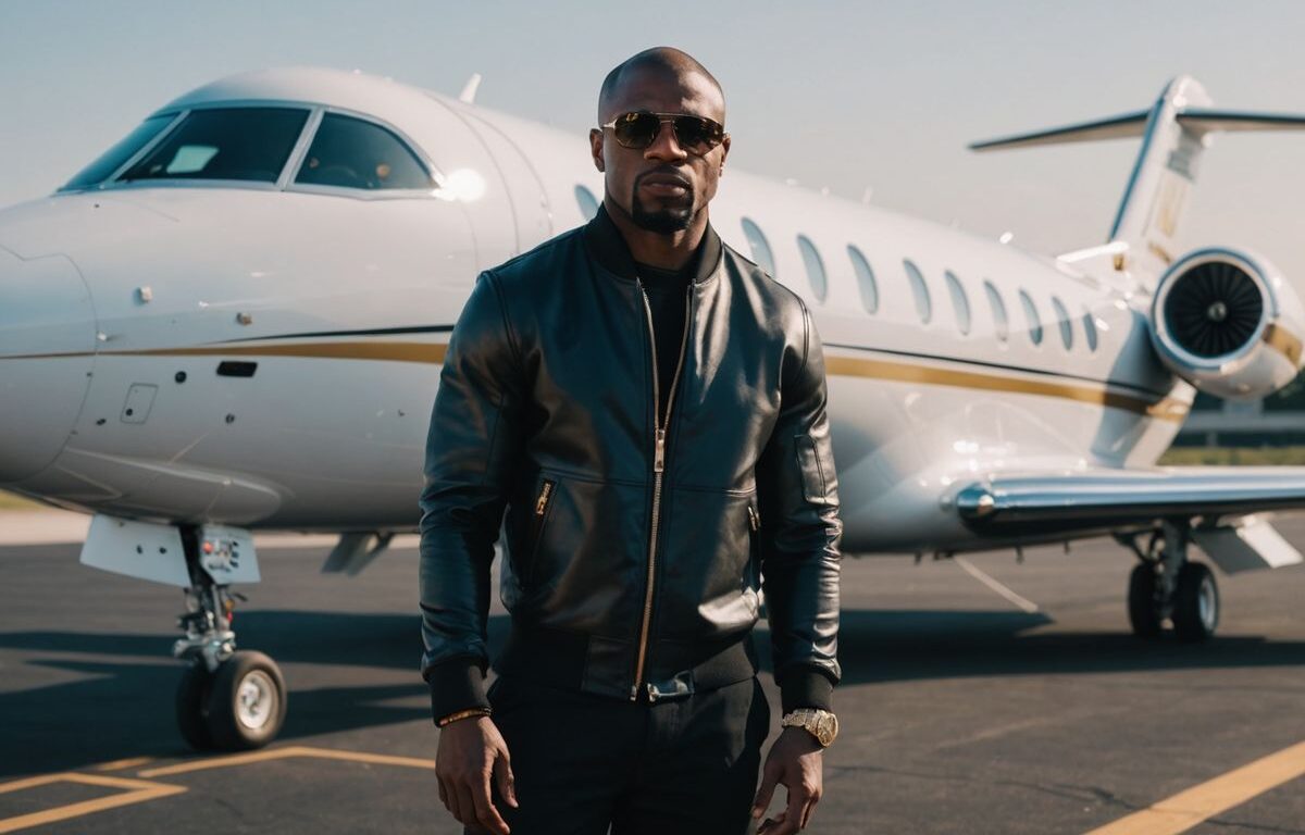 Floyd Mayweather with Air Mayweather 2 luxury jet