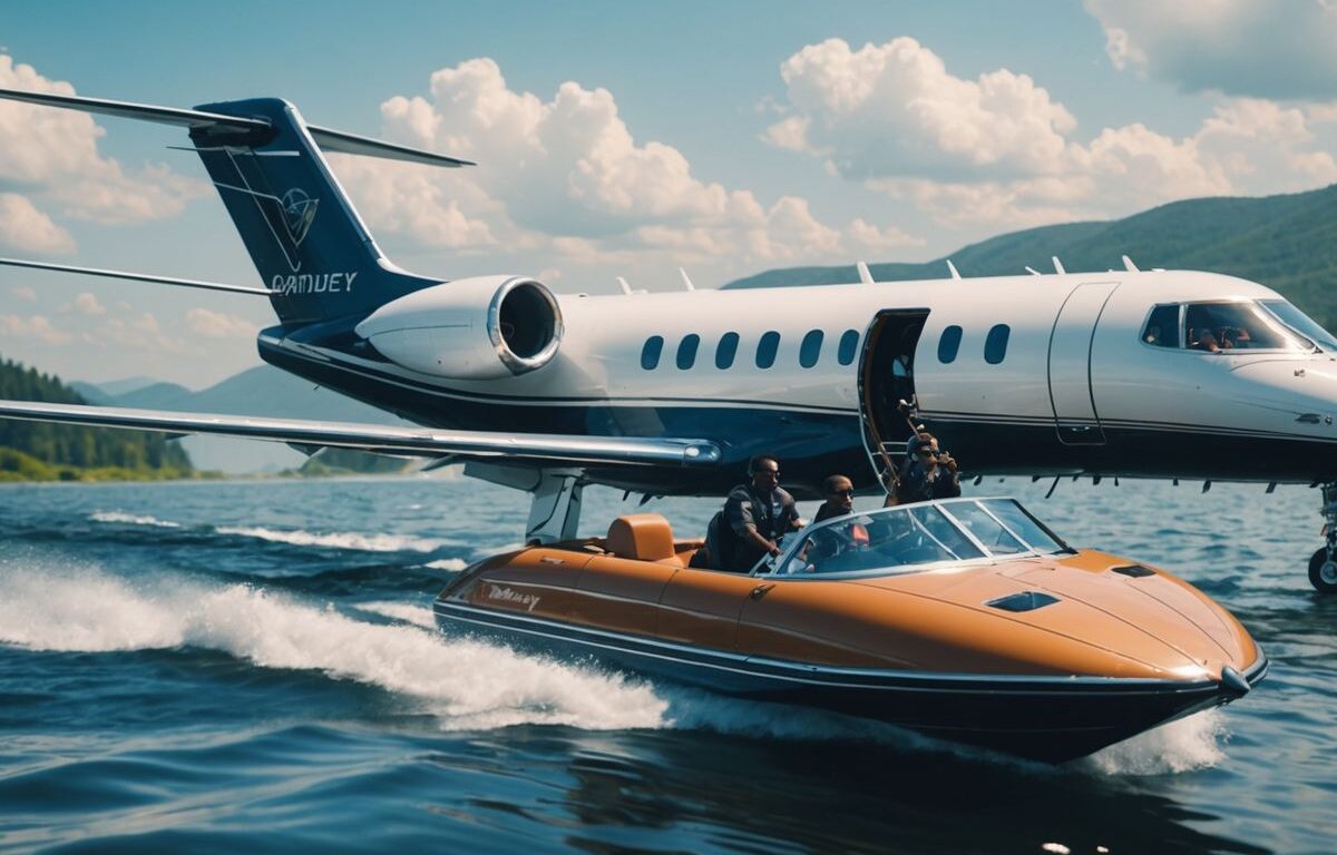 Diddy rafting and flying private jet during legal battles.