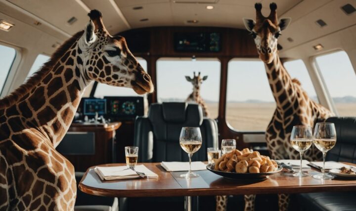 Kulture's birthday trip on private jet with giraffes