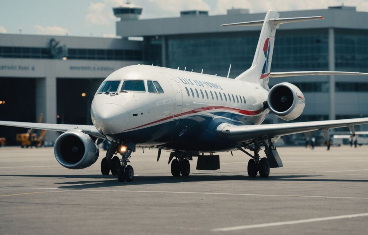 Jet damaged during tow at downtown airport