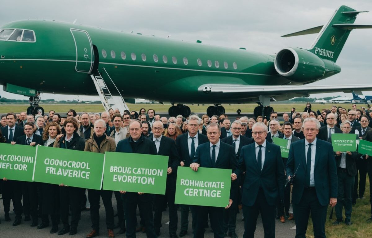 French Green MPs protest private jets for climate action