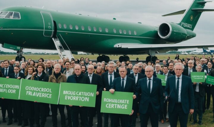 French Green MPs protest private jets for climate action