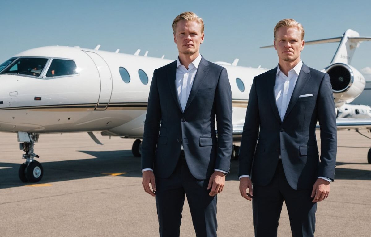 Erling Haaland with two private jets