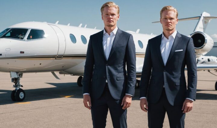 Erling Haaland with two private jets