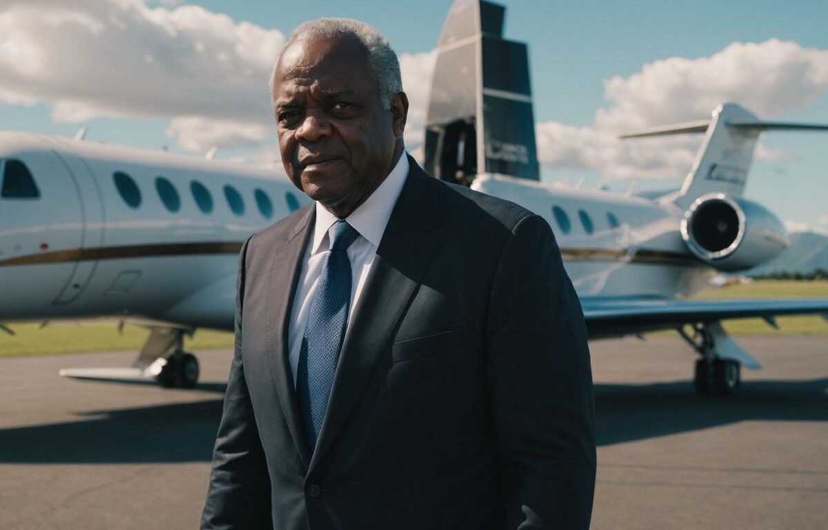 Justice Thomas boarding private jet in New Zealand