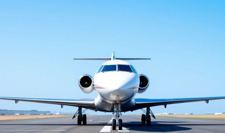 Private jet on runway, symbolizing urgent medical transport.