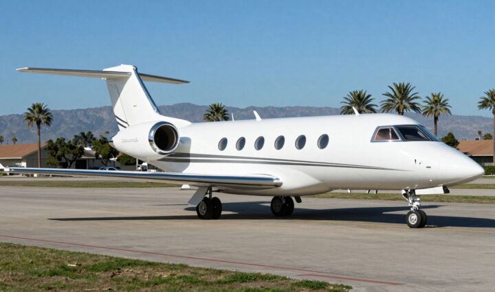 Private jet in Orange County