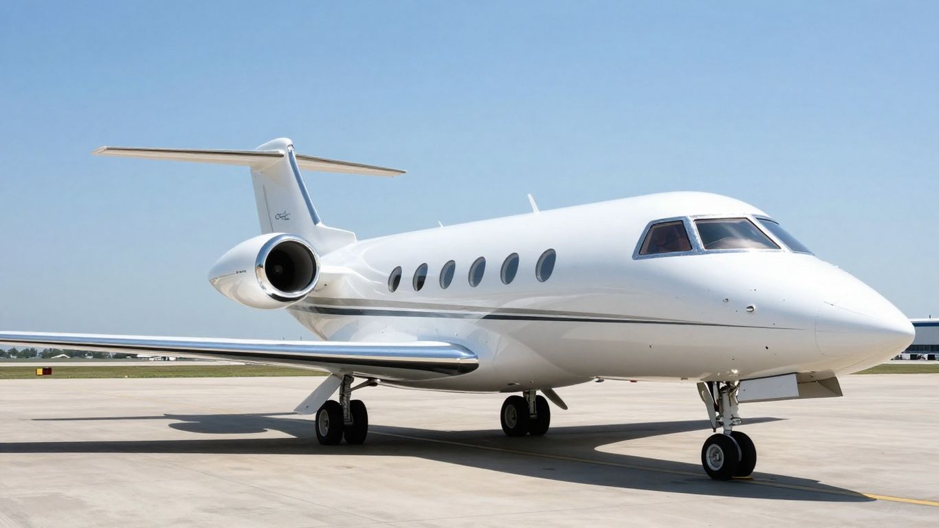 NetJets private jet on airport tarmac