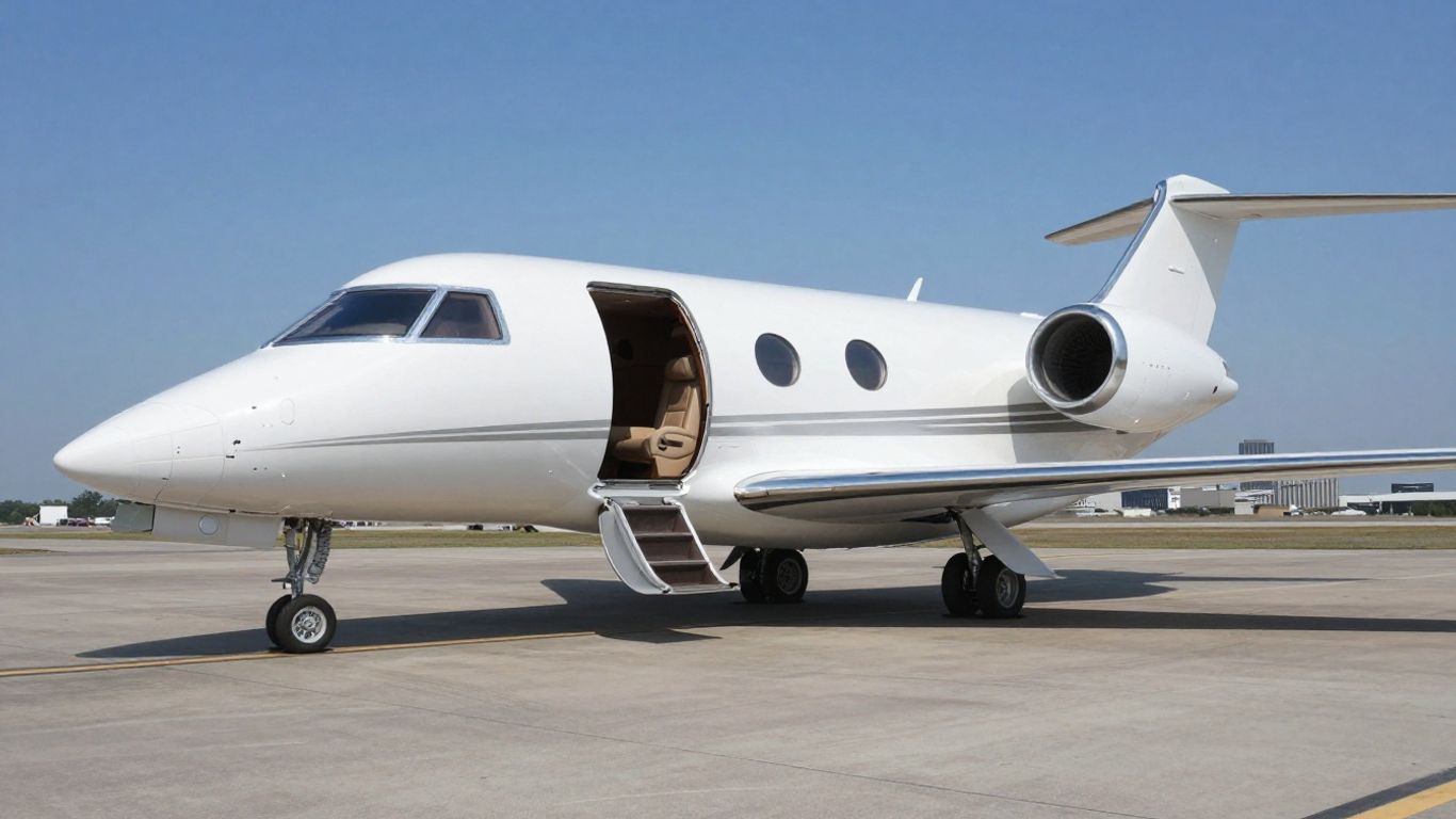 Private jet at New Orleans airport